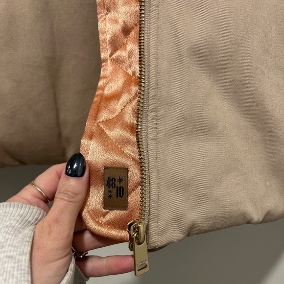 Maison Scotch Teddy-Collar Satin Bomber Jacket Size XS - Picture 11 of 16